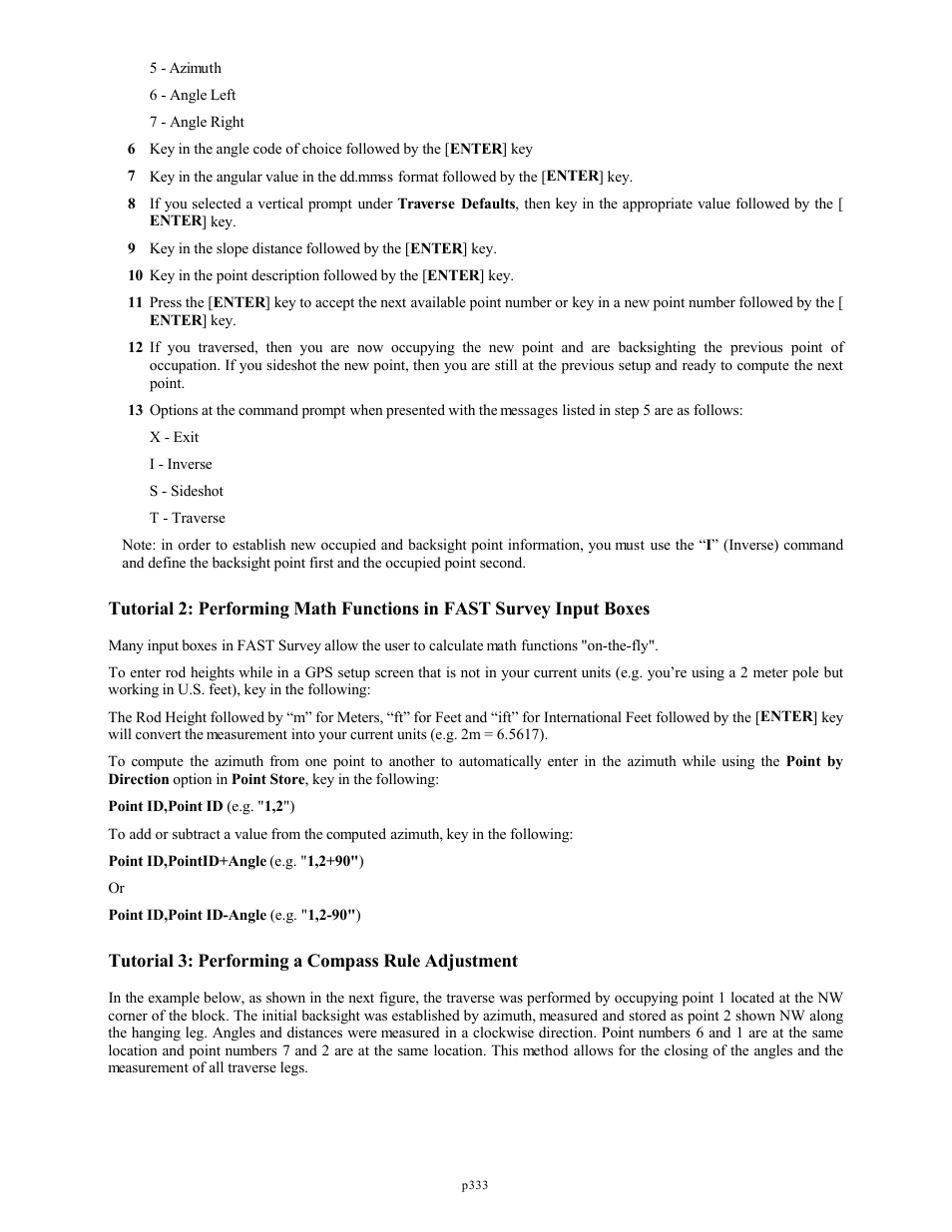 Tutorial 3: performing a compass rule adjustment | Spectra Precision FAST Survey Reference Manual User Manual | Page 335 / 398