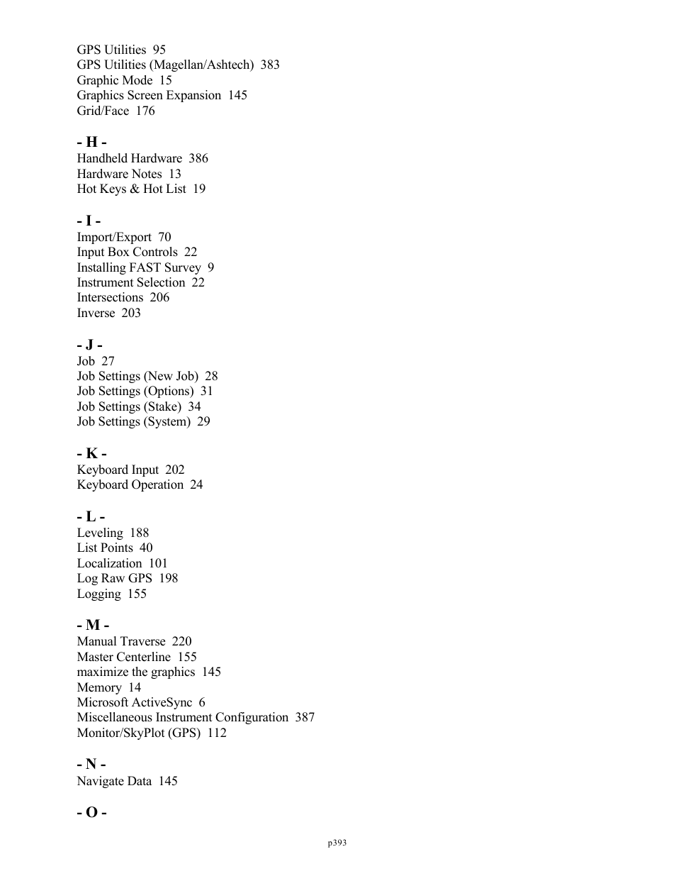 Spectra Precision FAST Survey Reference Manual User Manual | Page 395 / 398