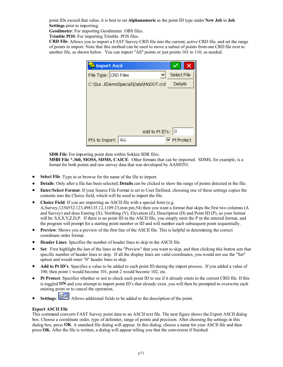 Spectra Precision FAST Survey Reference Manual User Manual | Page 73 / 398