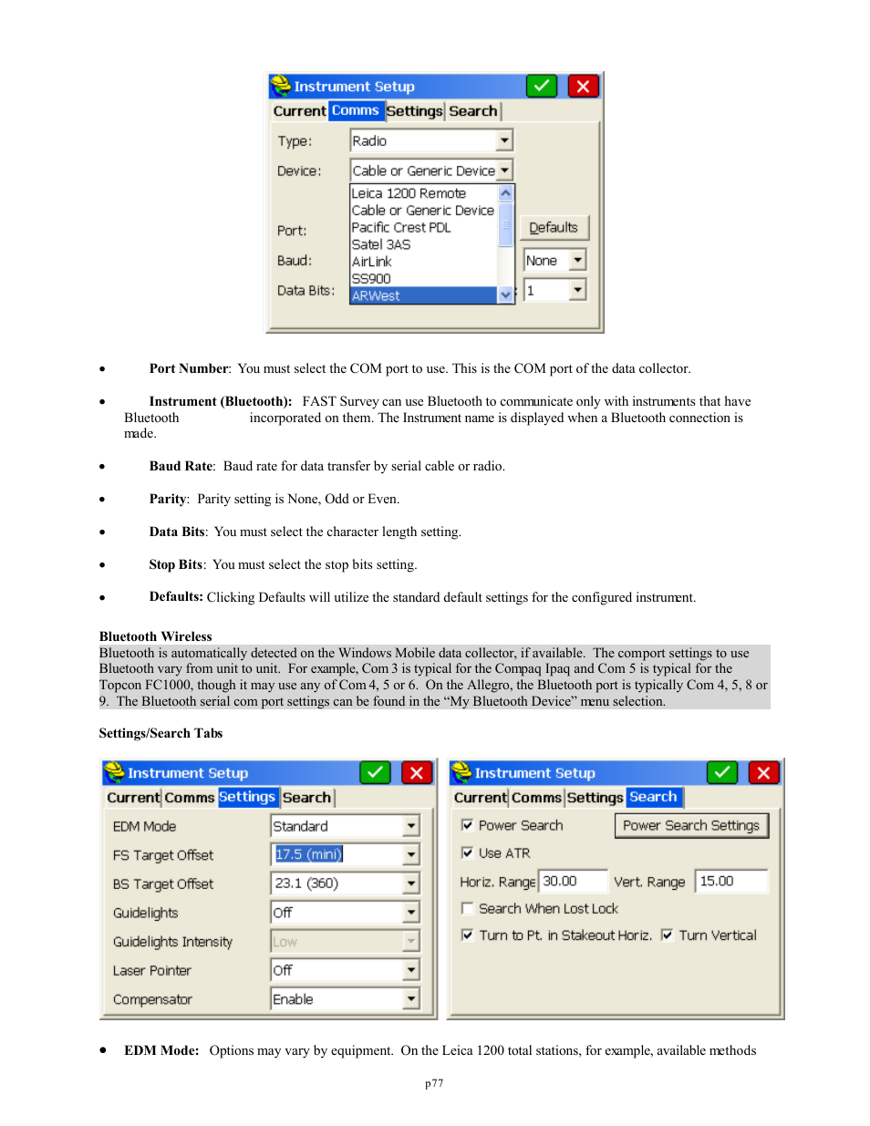 Spectra Precision FAST Survey Reference Manual User Manual | Page 79 / 398