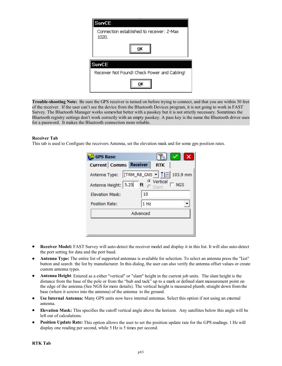 Spectra Precision FAST Survey Reference Manual User Manual | Page 85 / 398