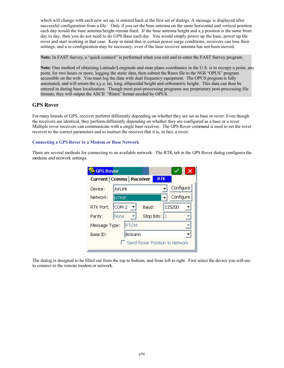 Gps rover | Spectra Precision FAST Survey Reference Manual User Manual | Page 92 / 398