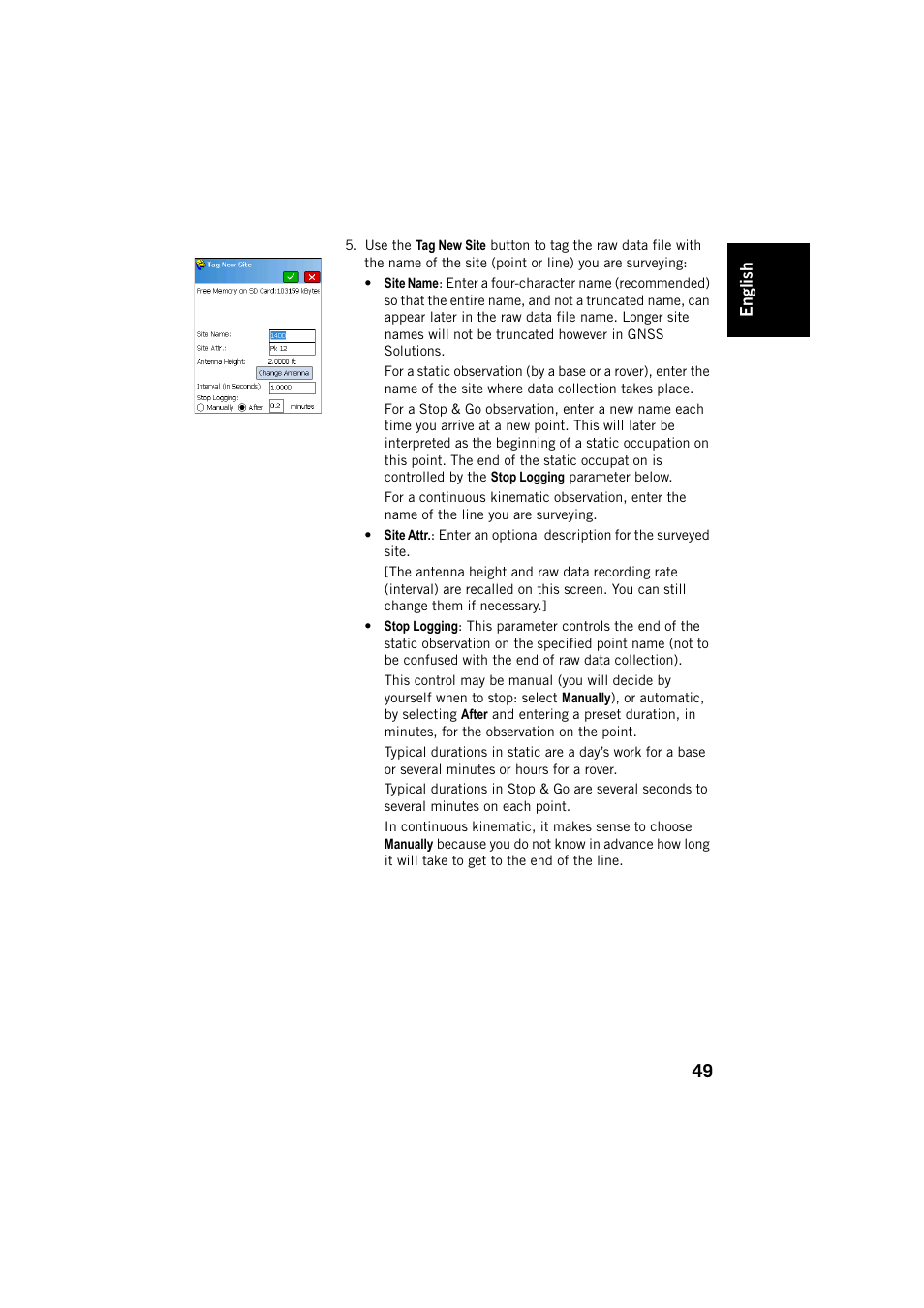 Spectra Precision FAST Survey User Manual | Page 57 / 68