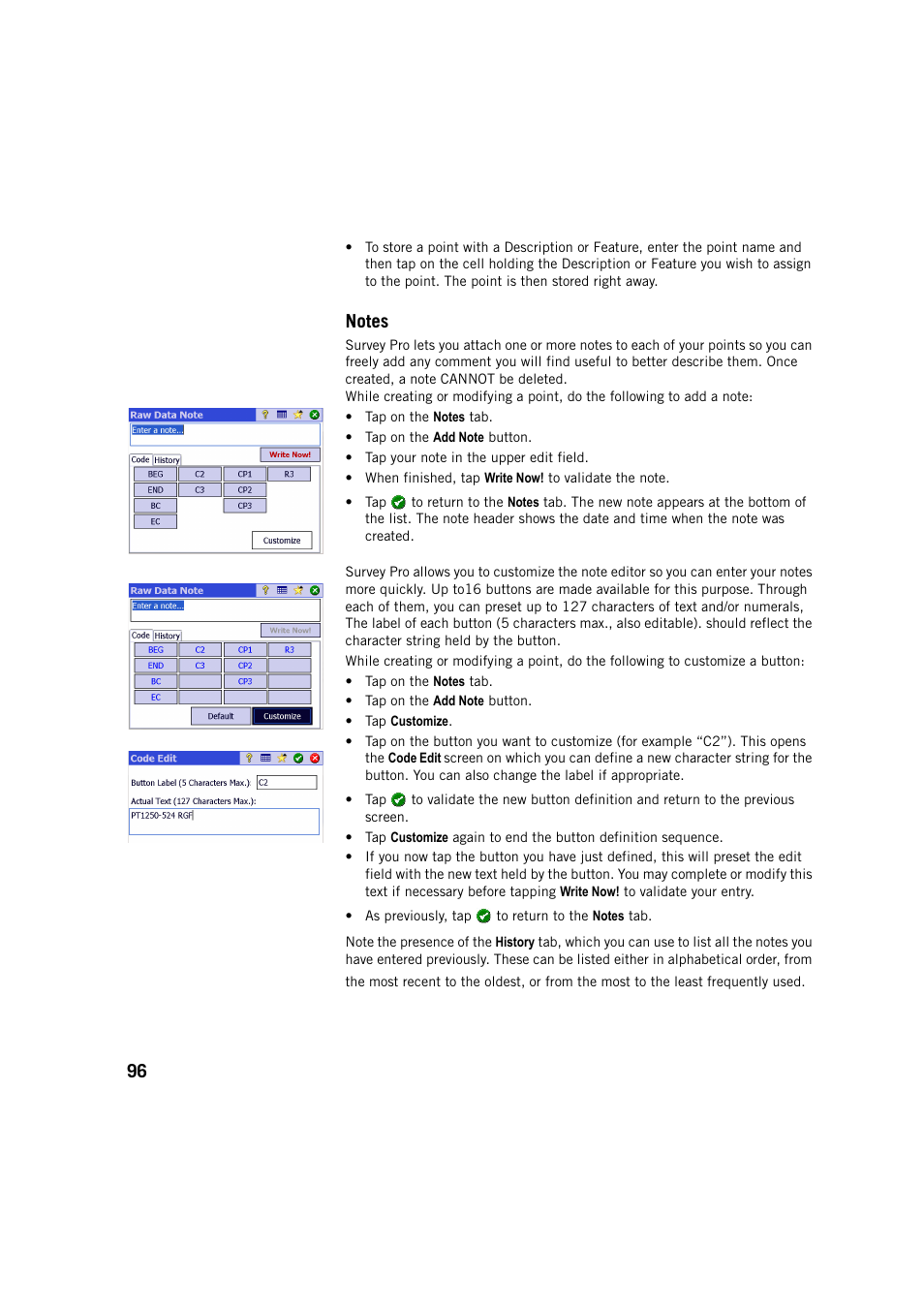 Notes | Spectra Precision Survey Pro v5.4 User Manual | Page 106 / 114