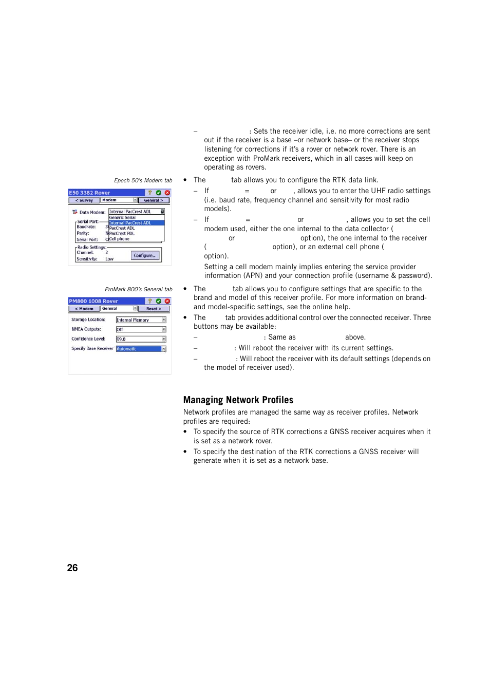 Managing network profiles | Spectra Precision Survey Pro v5.2 User Manual | Page 34 / 88