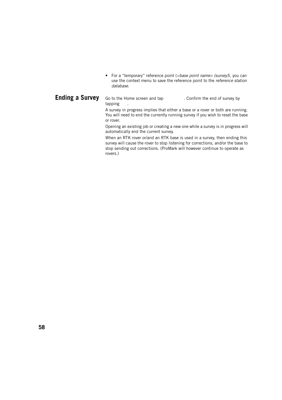 Ending a survey | Spectra Precision Survey Pro v5.2 User Manual | Page 66 / 88
