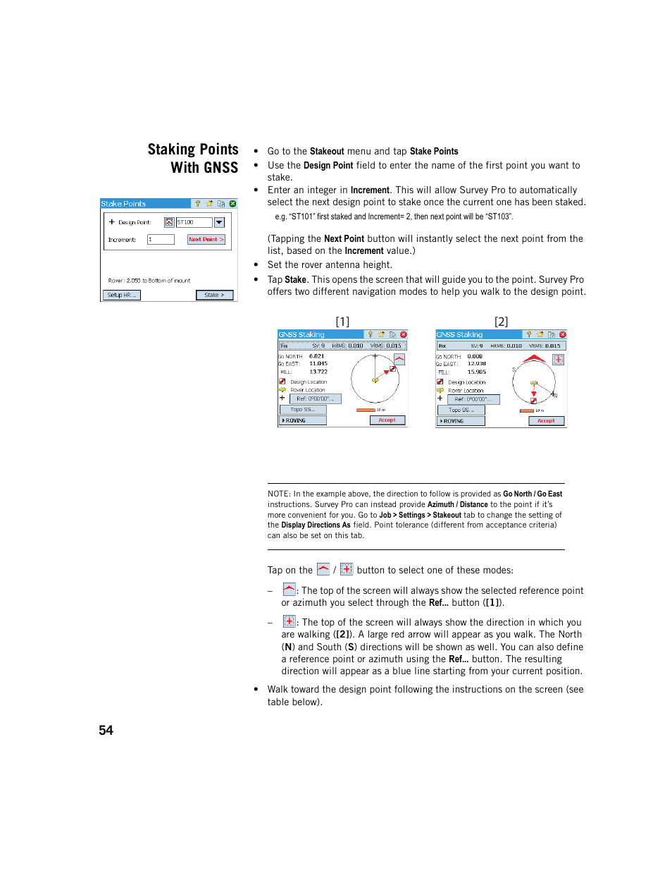 Staking points with gnss | Spectra Precision Survey Pro v5.1 User Manual | Page 60 / 76