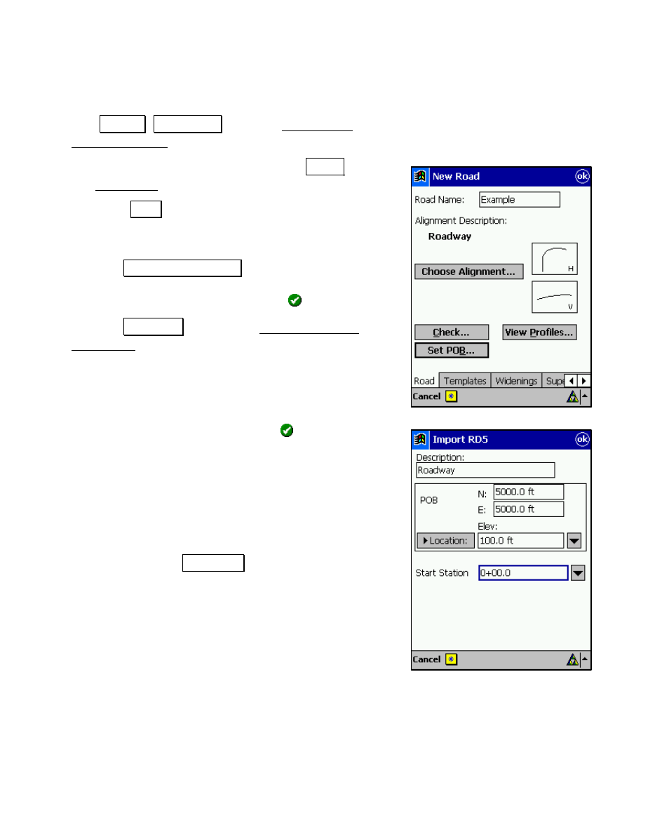 Add templates to the alignment | Spectra Precision Survey Pro v4.6 Recon and Nomad User Manual User Manual | Page 106 / 367