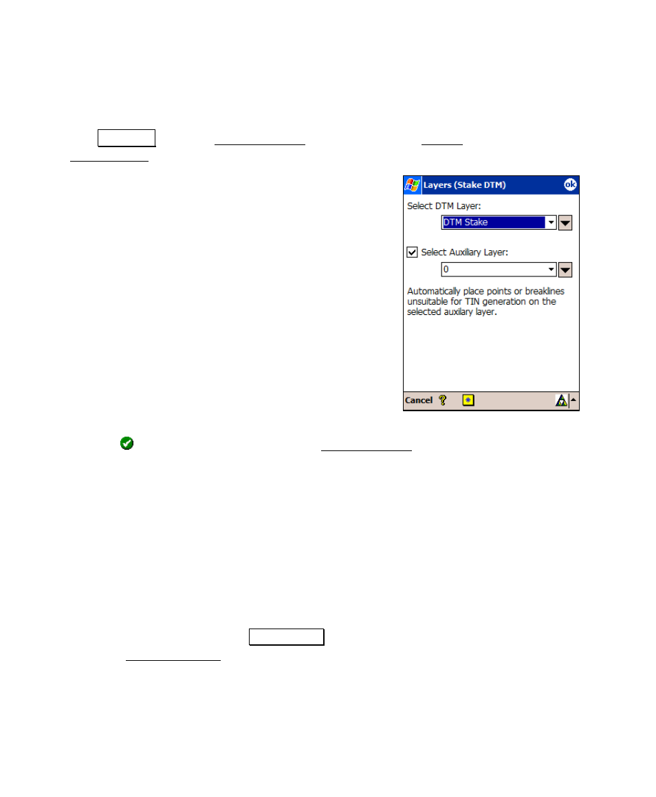 Select your layers, Select a boundary (optional) | Spectra Precision Survey Pro v4.6 Recon and Nomad User Manual User Manual | Page 122 / 367