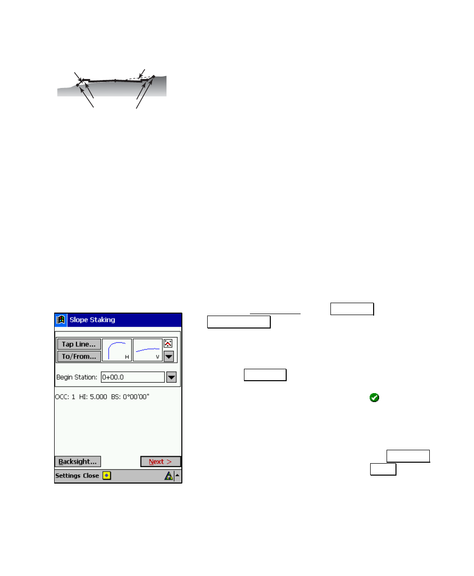Defining the road cross-section | Spectra Precision Survey Pro v4.6 Recon and Nomad User Manual User Manual | Page 179 / 367