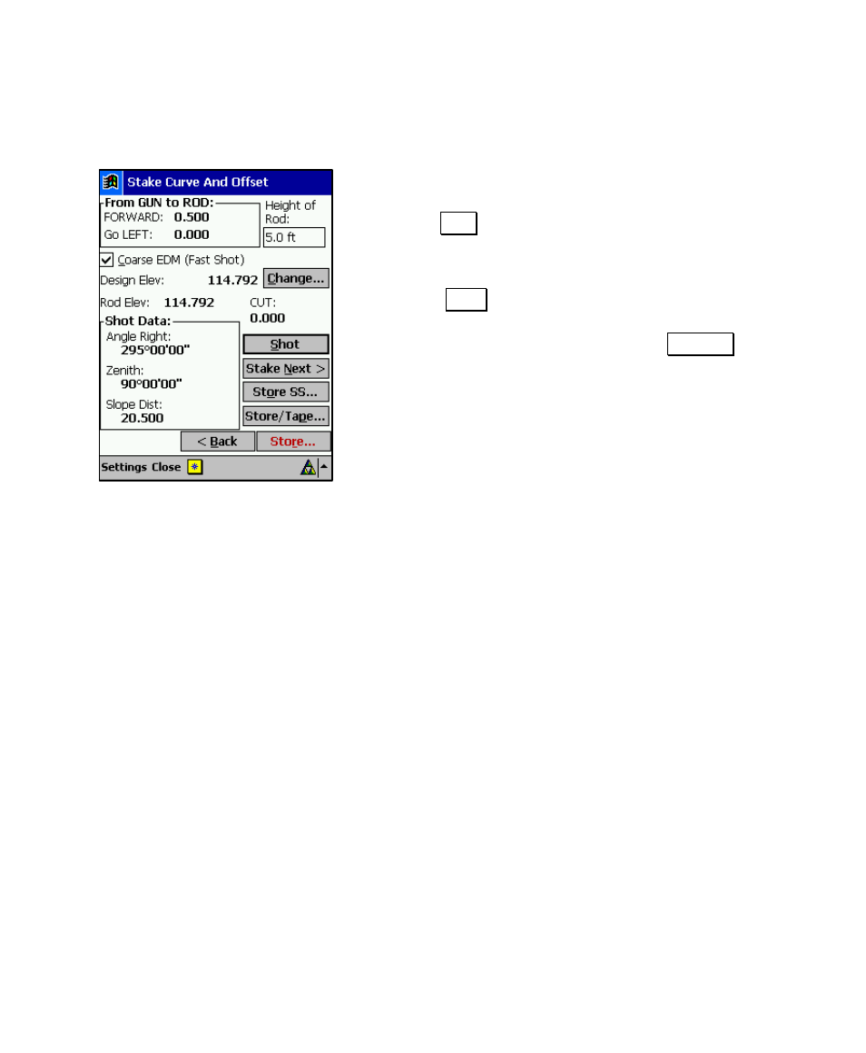 Stake the point | Spectra Precision Survey Pro v4.6 Recon and Nomad User Manual User Manual | Page 197 / 367