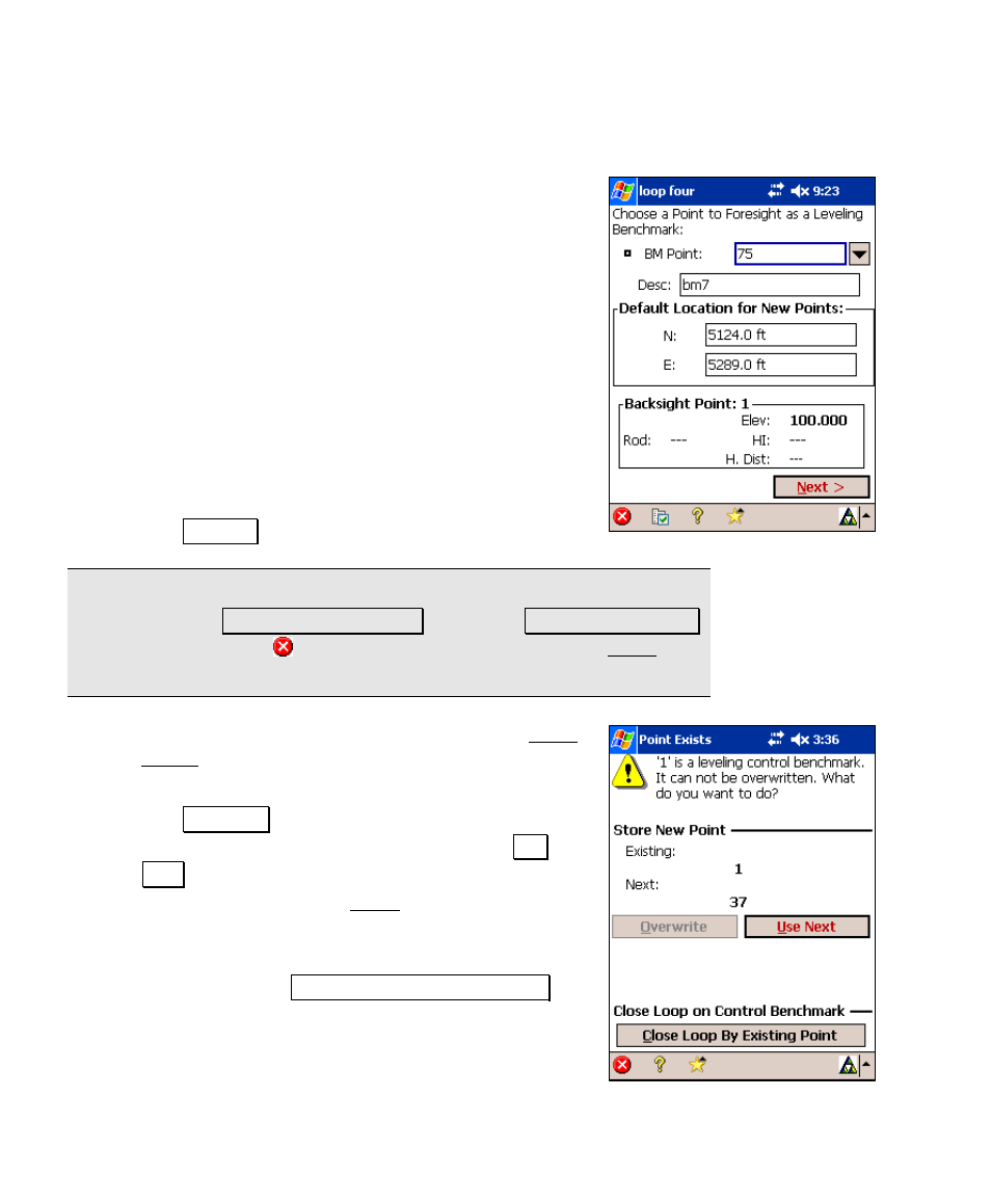 Turn to benchmark | Spectra Precision Survey Pro v4.6 Recon and Nomad User Manual User Manual | Page 222 / 367