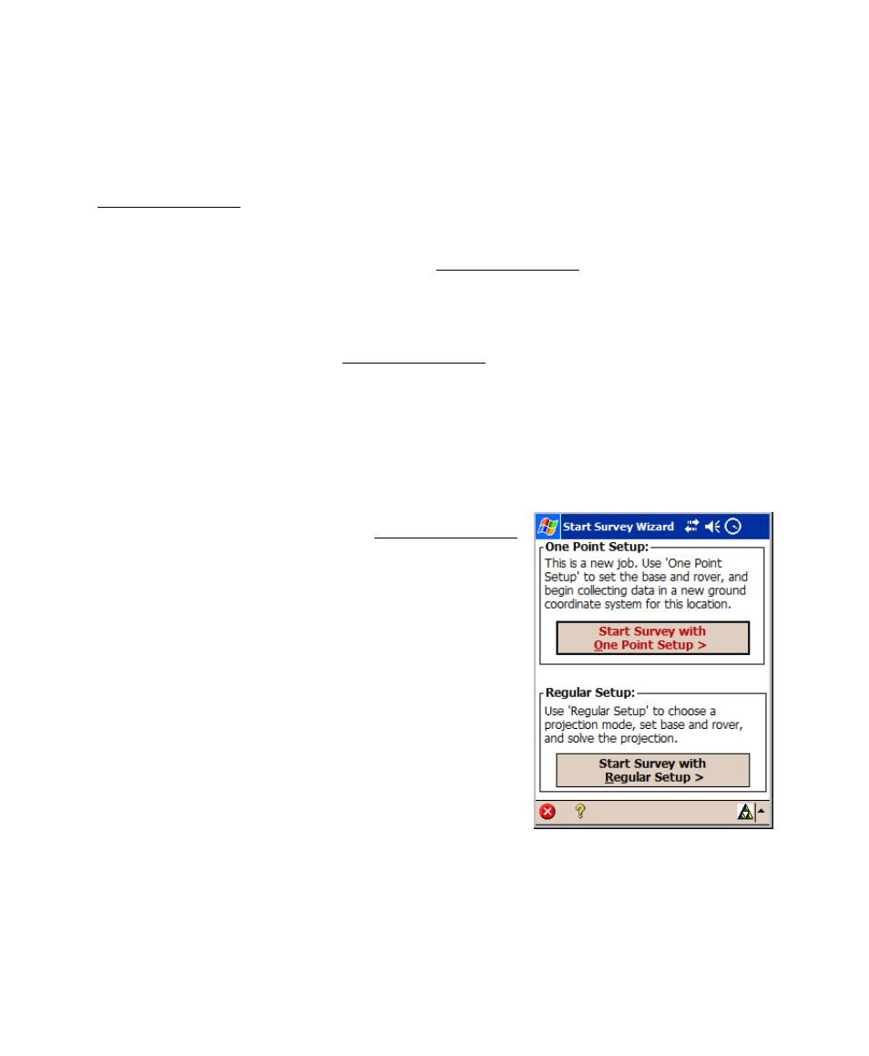 Start gps survey, Start gps survey – choose one point setup | Spectra Precision Survey Pro v4.6 Recon and Nomad User Manual User Manual | Page 280 / 367