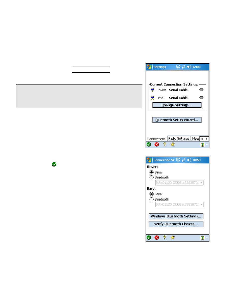 Serial connection | Spectra Precision Survey Pro v4.6 Recon and Nomad User Manual User Manual | Page 340 / 367