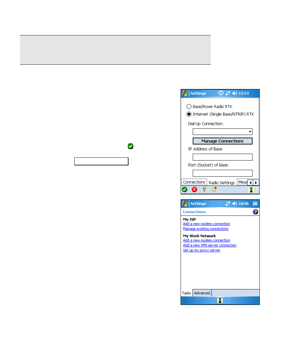 Using a cellular phone | Spectra Precision Survey Pro v4.6 Recon and Nomad User Manual User Manual | Page 344 / 367