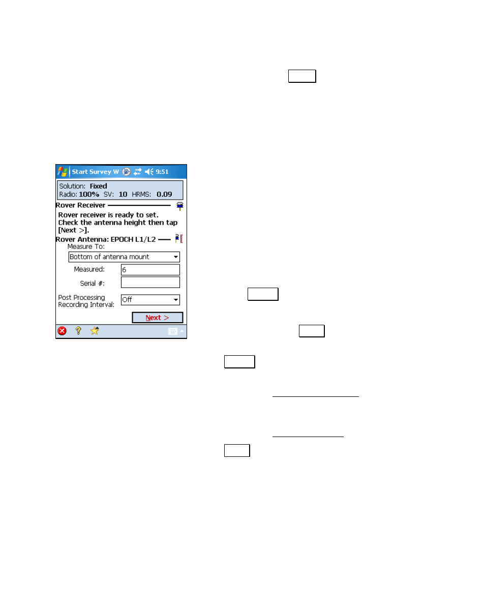 Set up rover | Spectra Precision Survey Pro v4.6 Recon and Nomad User Manual User Manual | Page 351 / 367