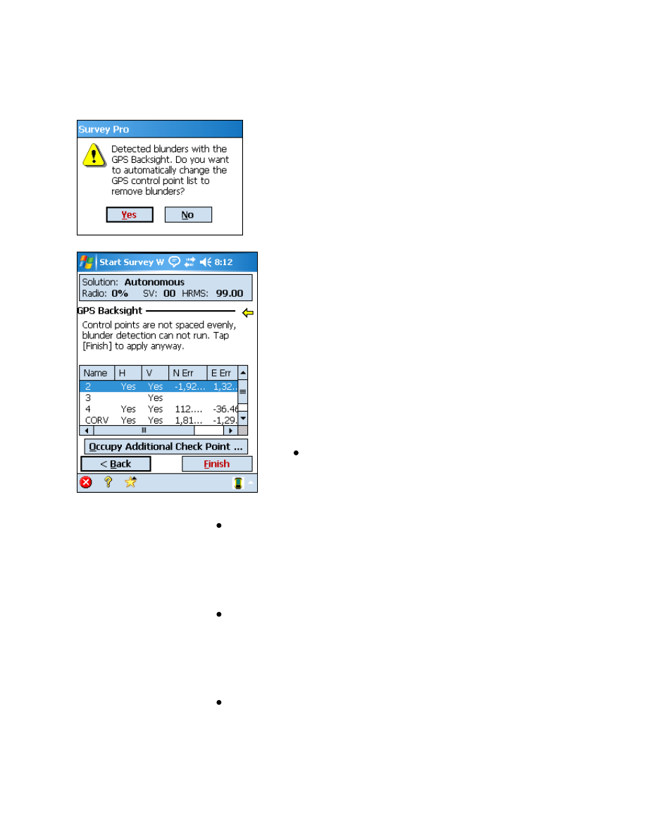 349 for wh, Solve localization and detect blunders | Spectra Precision Survey Pro v4.6 Recon and Nomad User Manual User Manual | Page 359 / 367