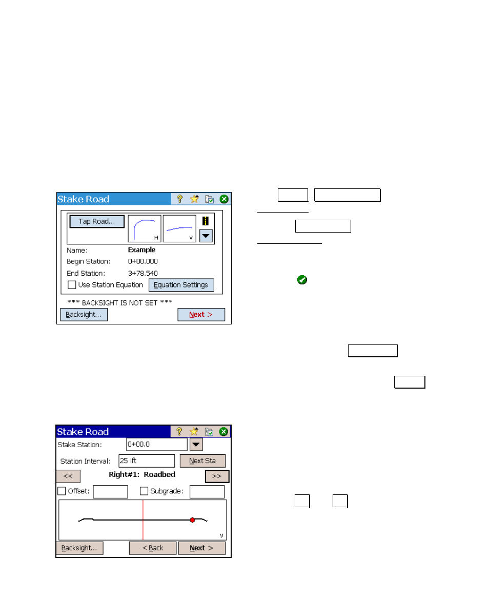 Staking the road | Spectra Precision Survey Pro v4.6 Ranger User Manual User Manual | Page 101 / 337