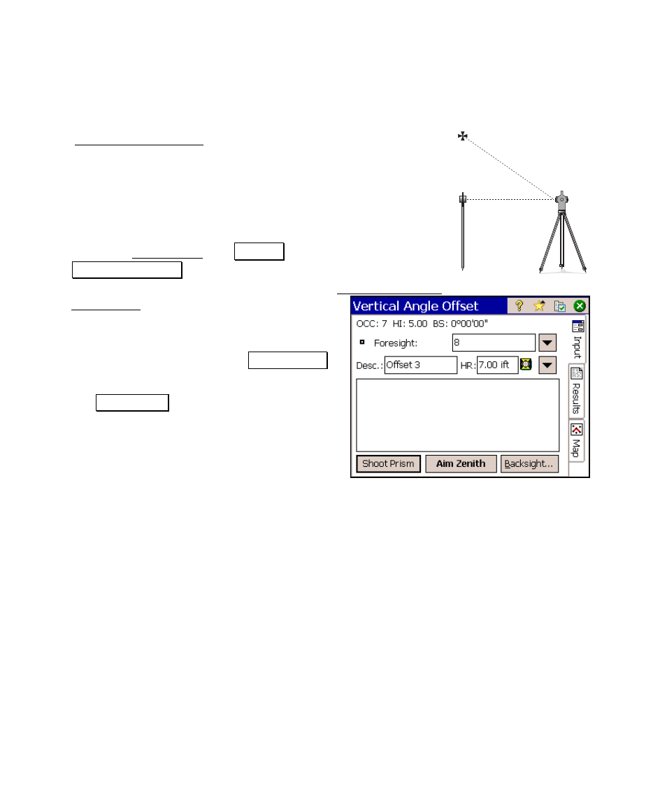 Vertical angle offset screen | Spectra Precision Survey Pro v4.6 Ranger User Manual User Manual | Page 146 / 337