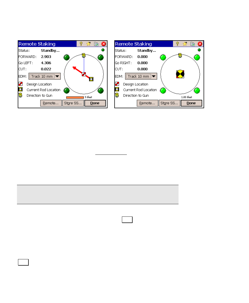 Slope staking in remote mode | Spectra Precision Survey Pro v4.6 Ranger User Manual User Manual | Page 156 / 337