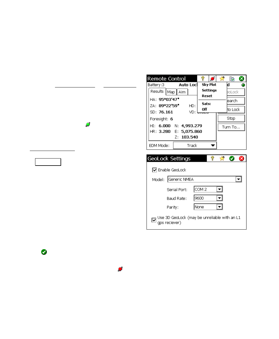 Configuring geolock | Spectra Precision Survey Pro v4.6 Ranger User Manual User Manual | Page 158 / 337