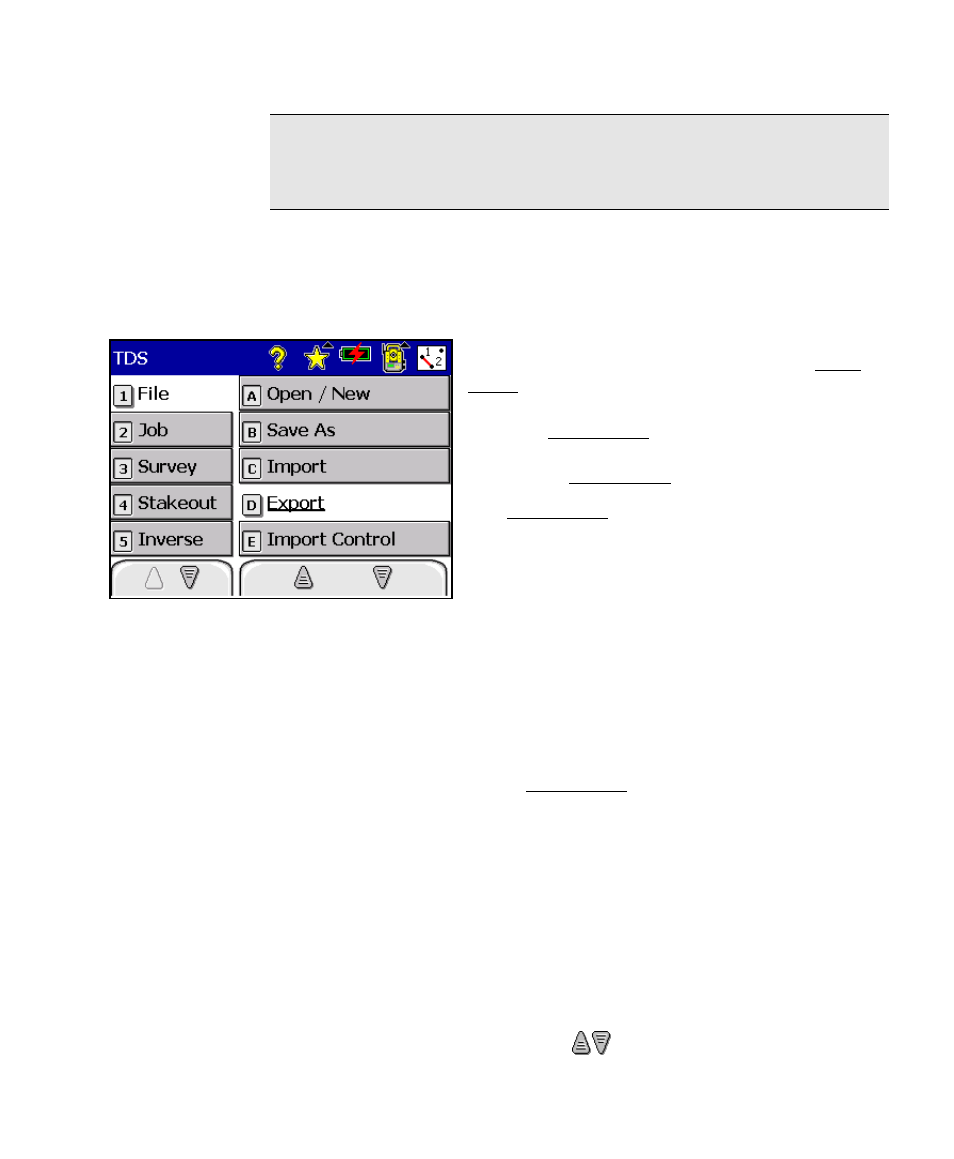 Navigating within the program | Spectra Precision Survey Pro v4.6 Ranger User Manual User Manual | Page 19 / 337