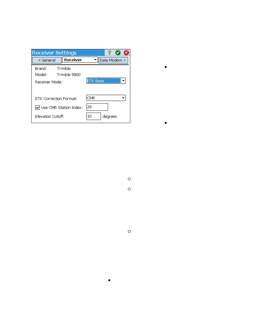Receiver settings – receiver mode | Spectra Precision Survey Pro v4.6 Ranger User Manual User Manual | Page 255 / 337