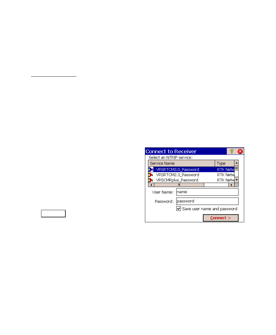Start gps survey – rover setup, Rover setup – select ntrip service | Spectra Precision Survey Pro v4.6 Ranger User Manual User Manual | Page 264 / 337