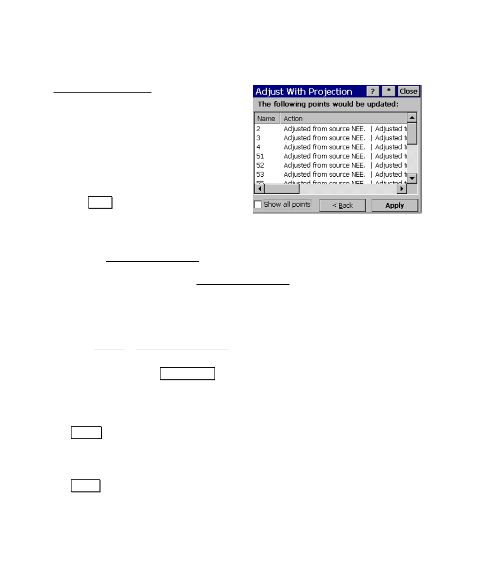 Projection calculator, Adjust with projection – results, Scale factor calculator | Spectra Precision Survey Pro v4.6 Ranger User Manual User Manual | Page 300 / 337