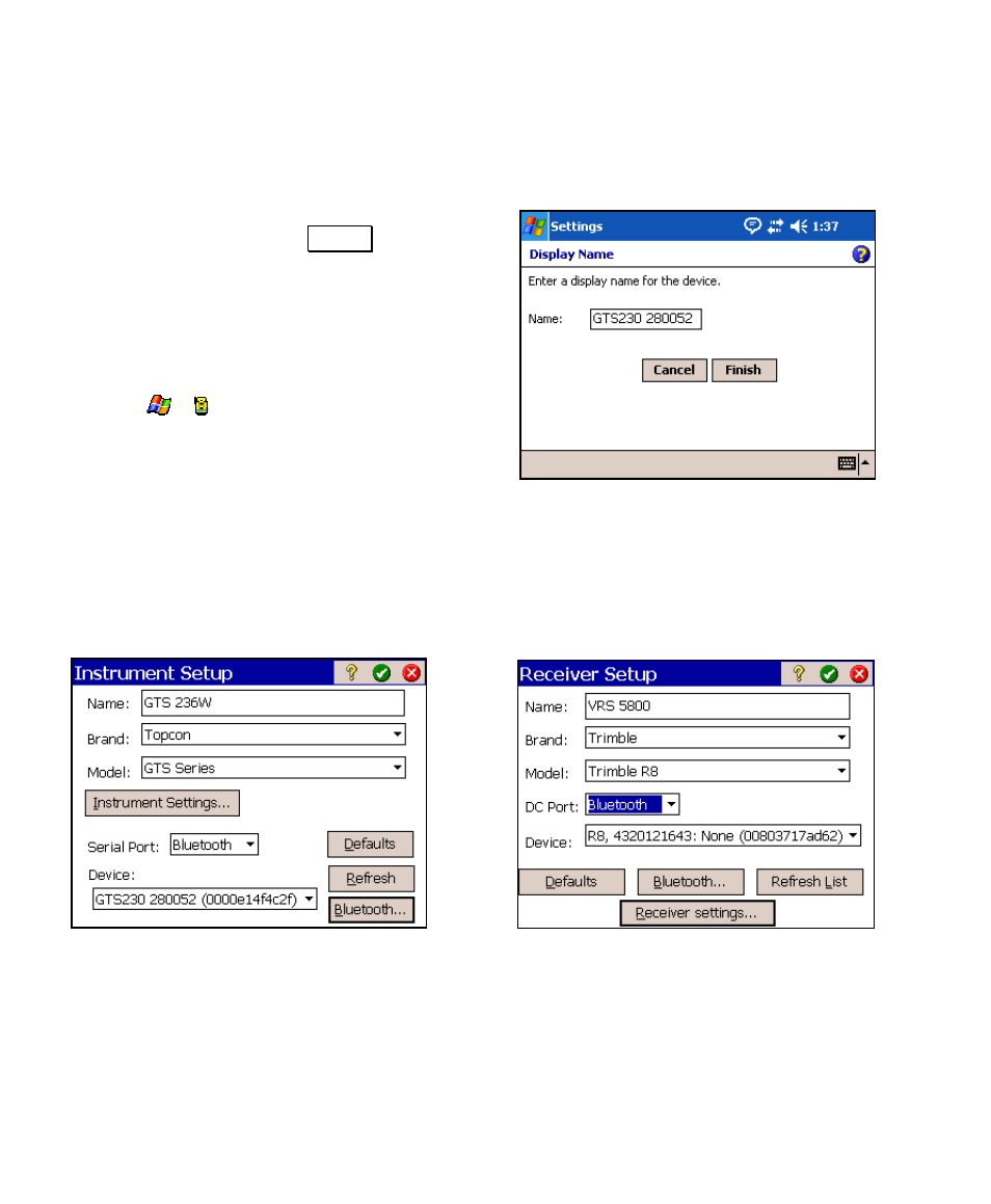 Bluetooth setup in survey pro | Spectra Precision Survey Pro v4.6 Ranger User Manual User Manual | Page 306 / 337