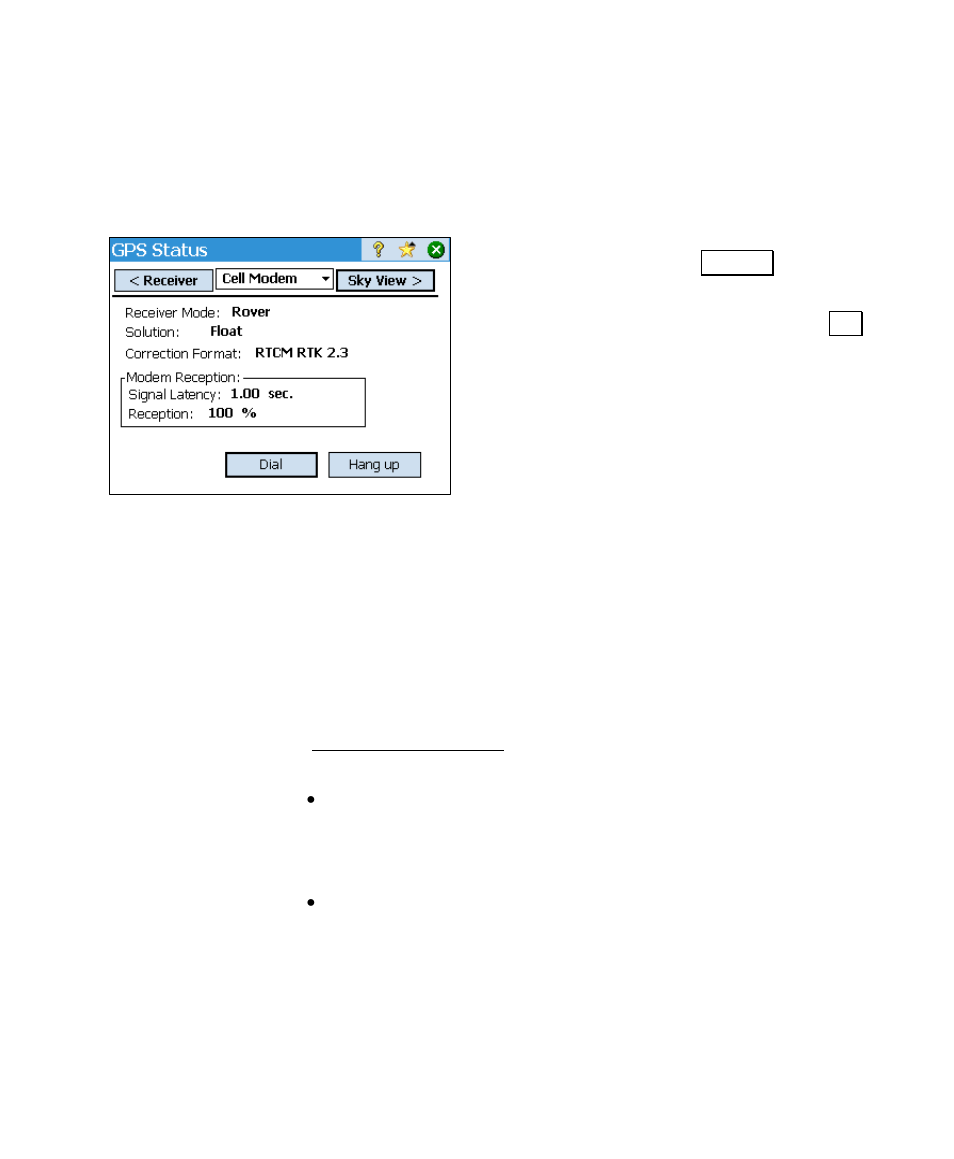 Hanging up and redialing a cellular phone, Solve projection, Projection control points status screen | Spectra Precision Survey Pro v4.6 Ranger User Manual User Manual | Page 325 / 337