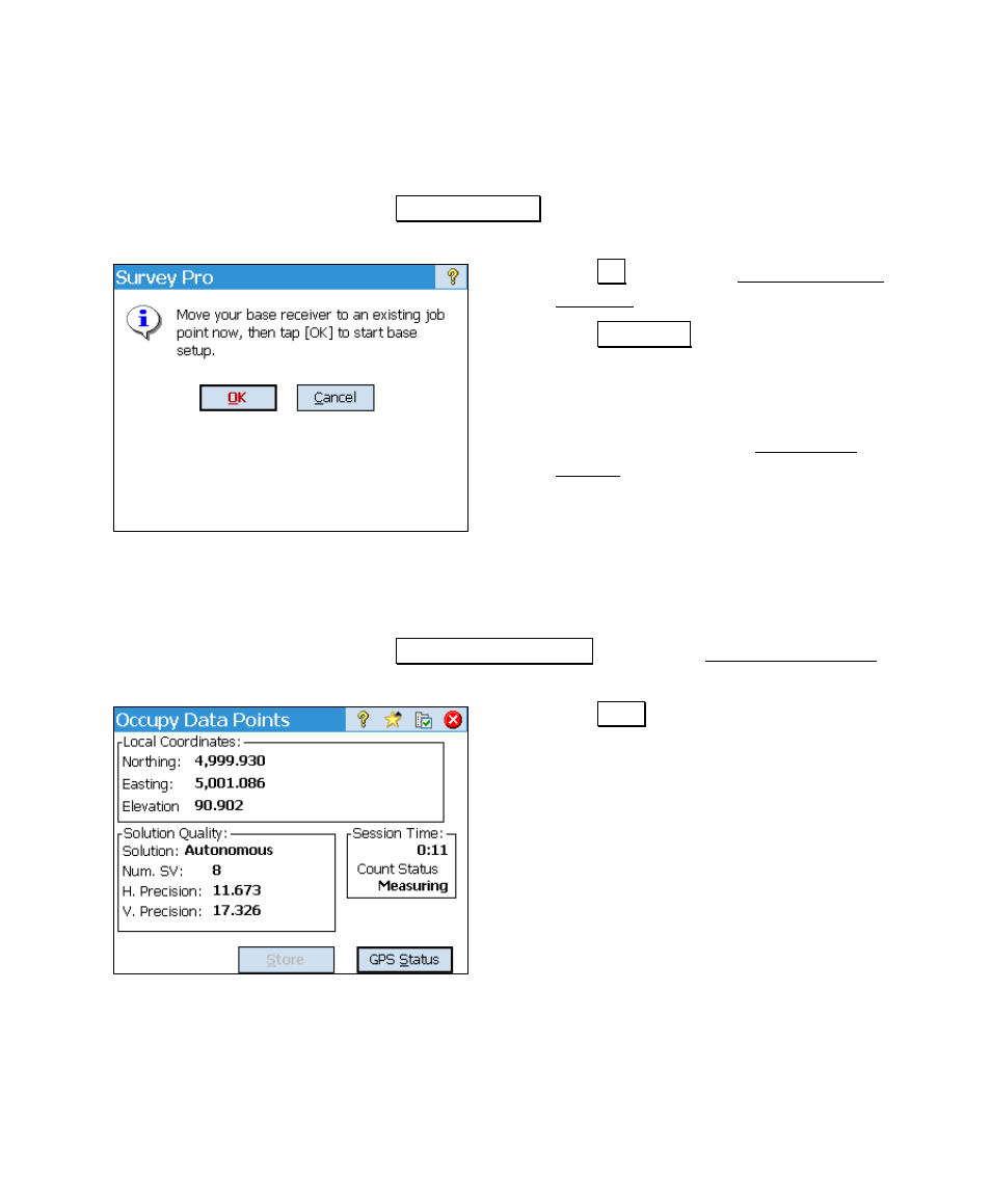 Traverse now routine, Occupy then traverse routine | Spectra Precision Survey Pro v4.6 Ranger User Manual User Manual | Page 335 / 337