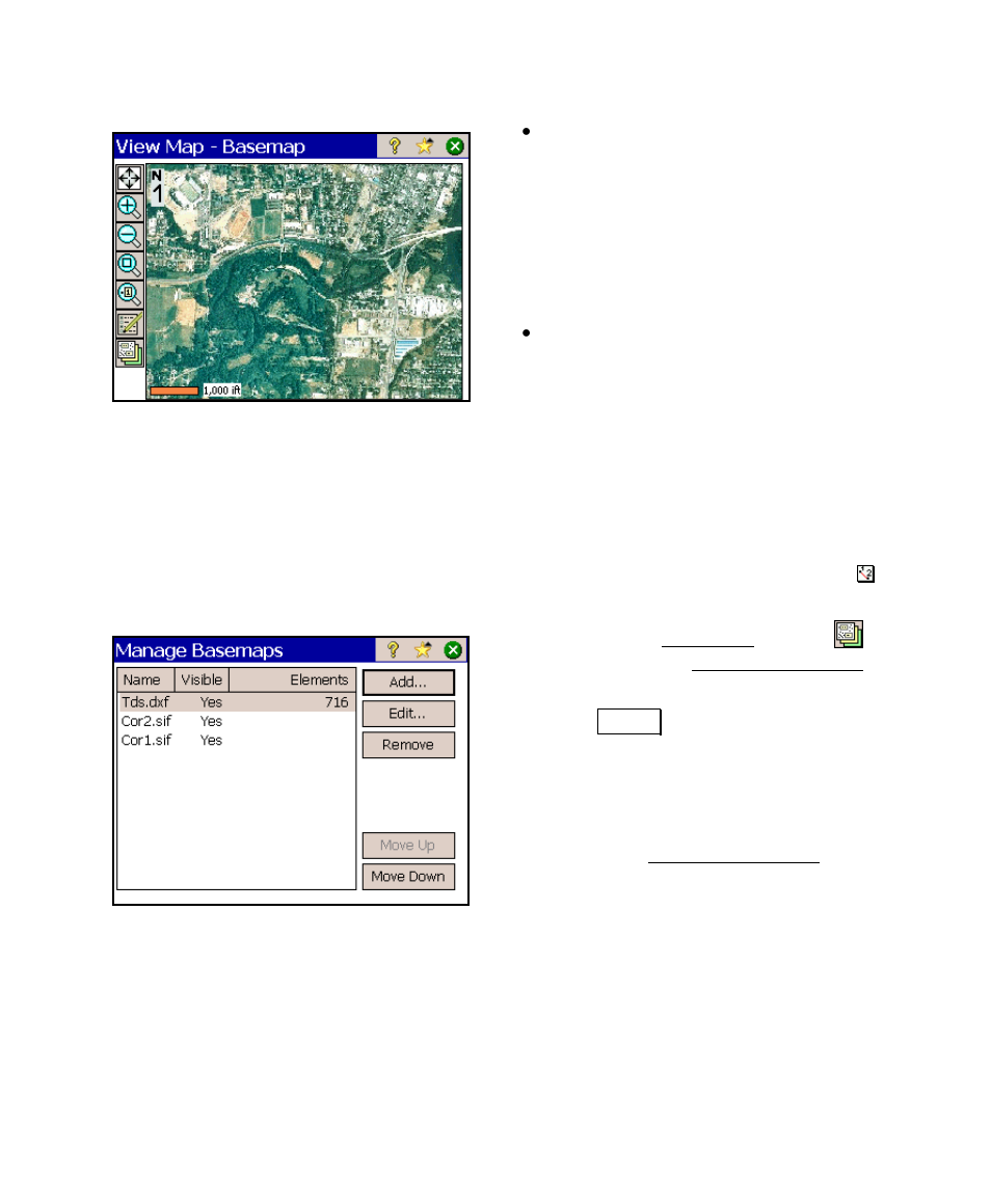 Manage basemaps | Spectra Precision Survey Pro v4.6 Ranger User Manual User Manual | Page 35 / 337