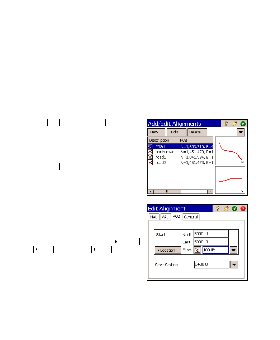 Creating an alignment | Spectra Precision Survey Pro v4.6 Ranger User Manual User Manual | Page 56 / 337