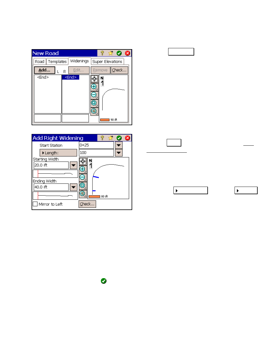 Add widenings | Spectra Precision Survey Pro v4.6 Ranger User Manual User Manual | Page 97 / 337