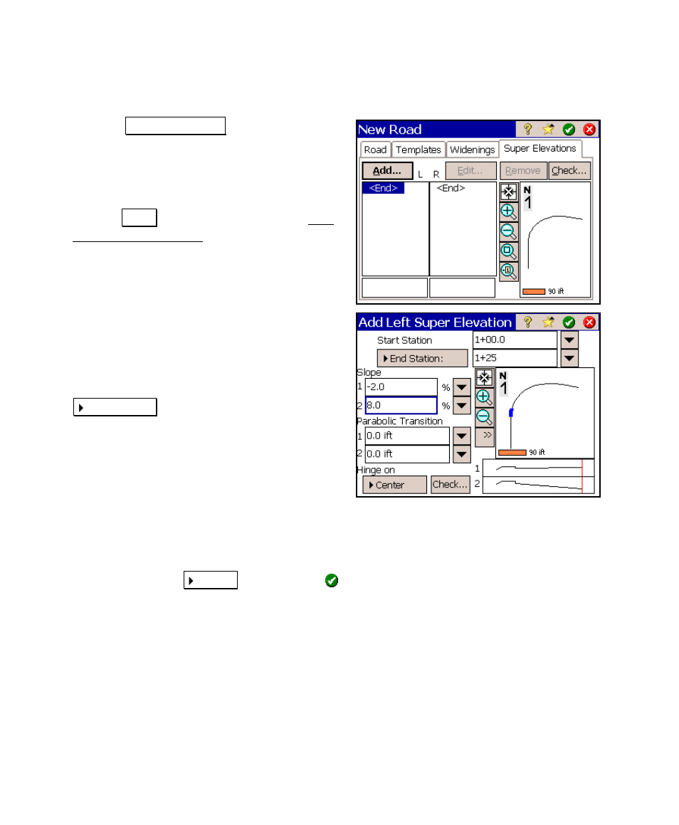 Add super elevations | Spectra Precision Survey Pro v4.6 Ranger User Manual User Manual | Page 98 / 337