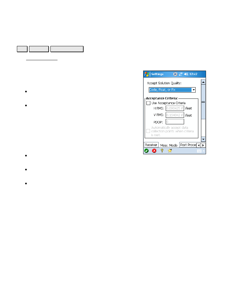 Measure mode settings | Spectra Precision Survey Pro v4.6 Recon-Nomad Reference Manual User Manual | Page 120 / 481