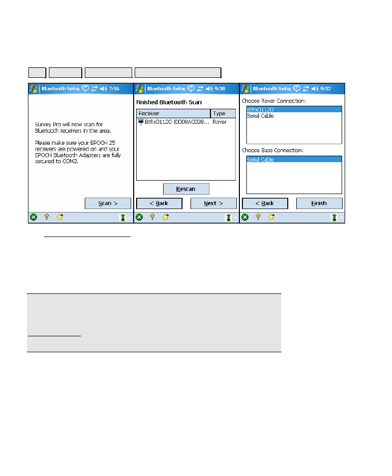 Bluetooth setup wizard | Spectra Precision Survey Pro v4.6 Recon-Nomad Reference Manual User Manual | Page 126 / 481