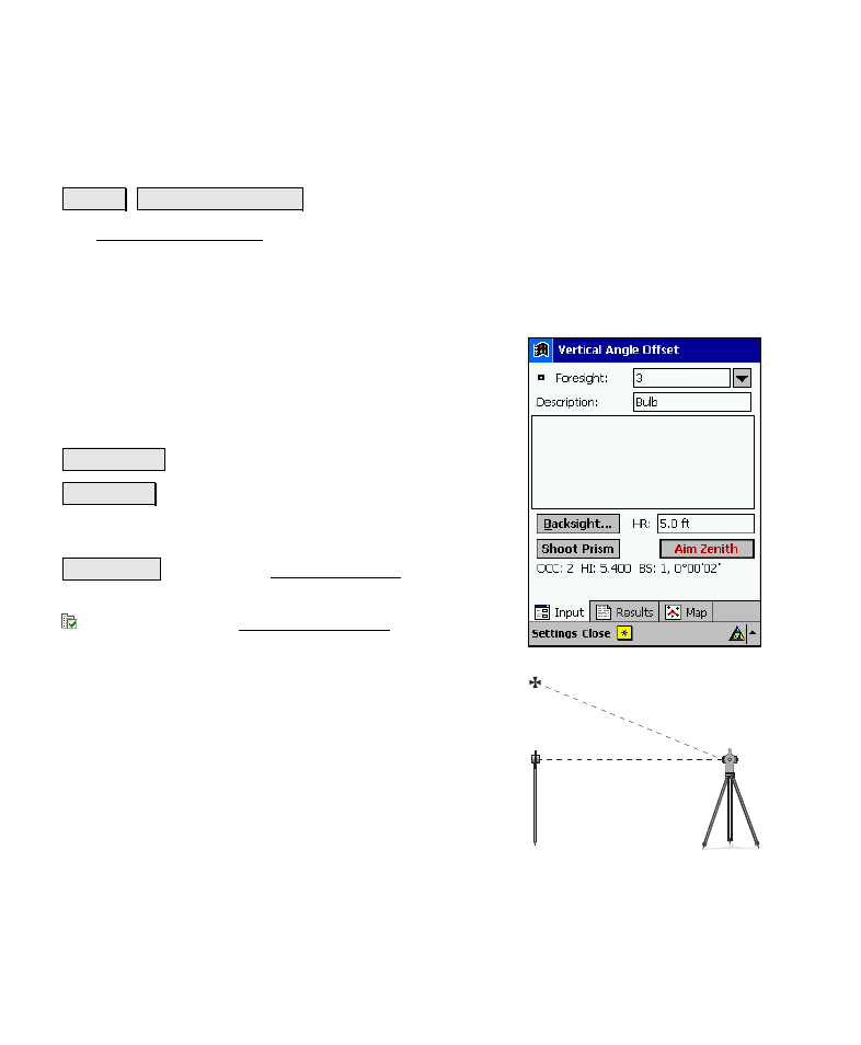 Vertical angle offset | Spectra Precision Survey Pro v4.6 Recon-Nomad Reference Manual User Manual | Page 150 / 481