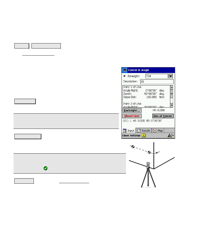 Corner & angle | Spectra Precision Survey Pro v4.6 Recon-Nomad Reference Manual User Manual | Page 154 / 481