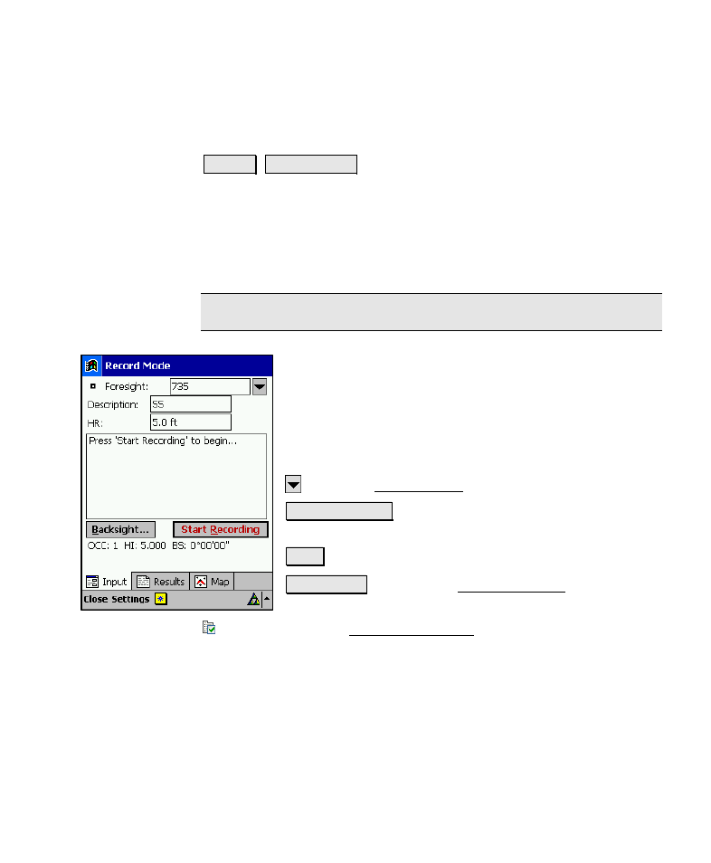 Record mode | Spectra Precision Survey Pro v4.6 Recon-Nomad Reference Manual User Manual | Page 165 / 481