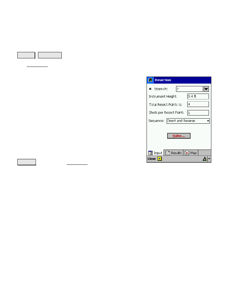 Resection | Spectra Precision Survey Pro v4.6 Recon-Nomad Reference Manual User Manual | Page 166 / 481