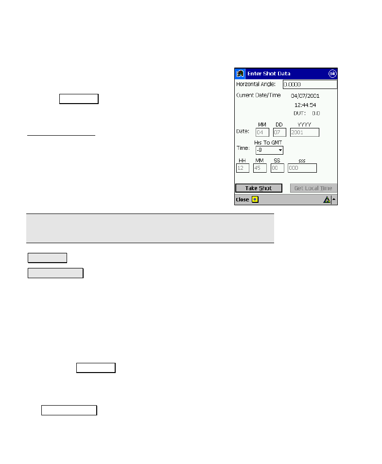 The enter shot data screen, Sun shot procedure summary | Spectra Precision Survey Pro v4.6 Recon-Nomad Reference Manual User Manual | Page 174 / 481