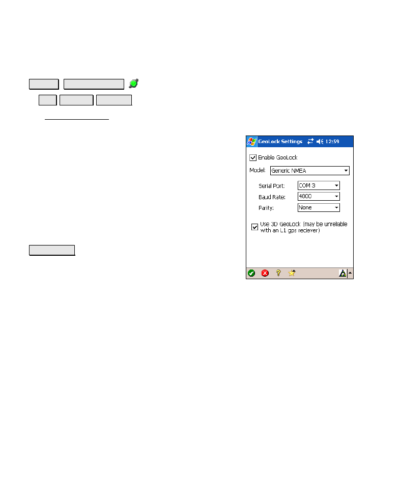 Geolock settings | Spectra Precision Survey Pro v4.6 Recon-Nomad Reference Manual User Manual | Page 184 / 481