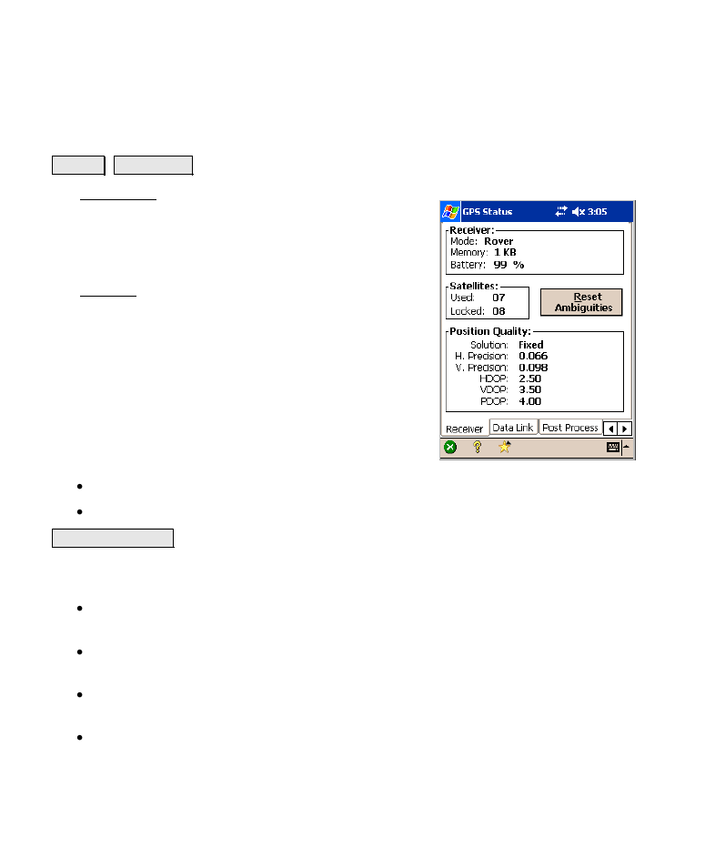 Gps status, Receiver | Spectra Precision Survey Pro v4.6 Recon-Nomad Reference Manual User Manual | Page 186 / 481