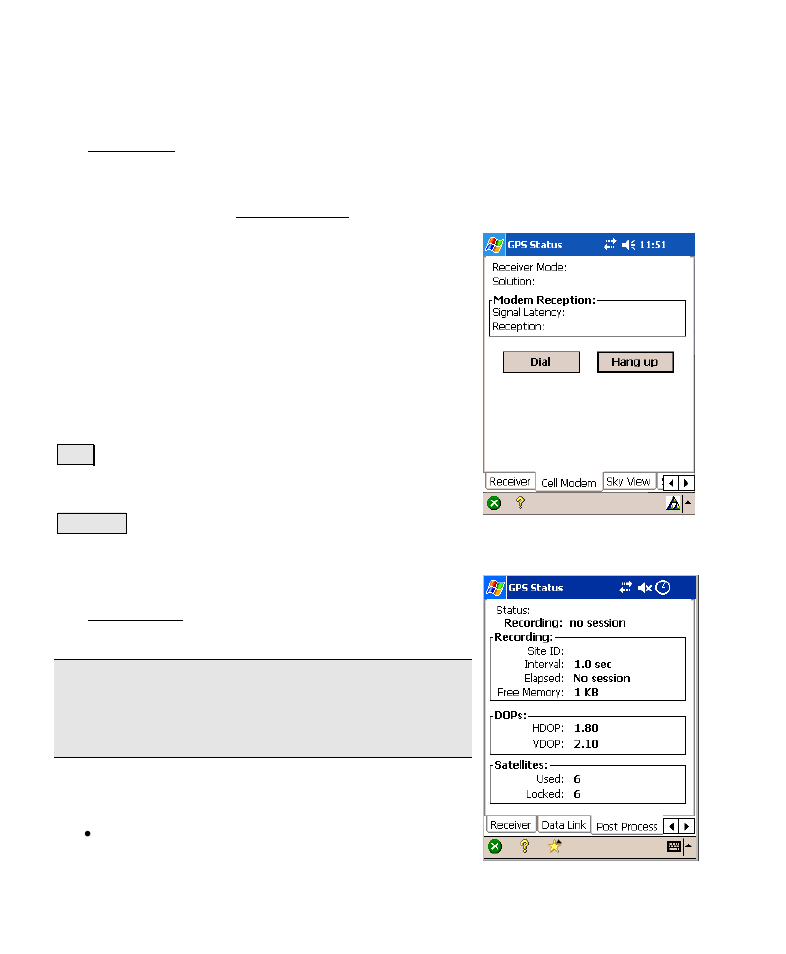Cell modem, Post process | Spectra Precision Survey Pro v4.6 Recon-Nomad Reference Manual User Manual | Page 188 / 481