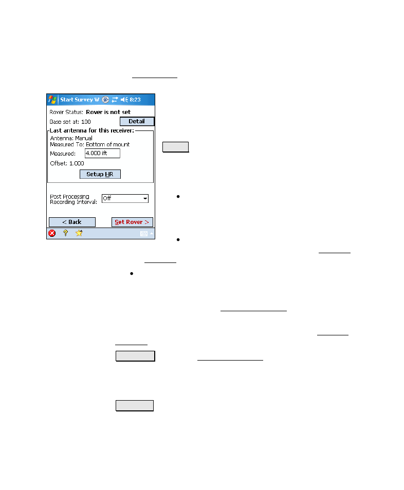 Rover setup | Spectra Precision Survey Pro v4.6 Recon-Nomad Reference Manual User Manual | Page 203 / 481