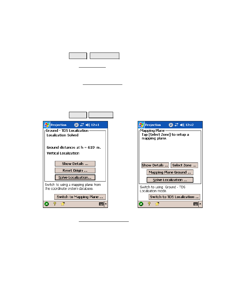 Rover setup, Projection, Rover setup projection | E r-210) | Spectra Precision Survey Pro v4.6 Recon-Nomad Reference Manual User Manual | Page 219 / 481