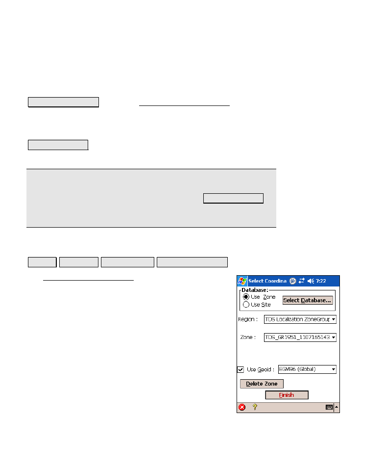 Select coordinate system | Spectra Precision Survey Pro v4.6 Recon-Nomad Reference Manual User Manual | Page 222 / 481