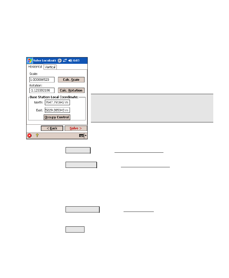 Localization calculator | Spectra Precision Survey Pro v4.6 Recon-Nomad Reference Manual User Manual | Page 227 / 481